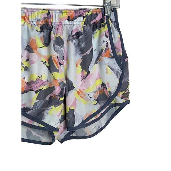 Calvin Klein Women’s Running Shorts Small Gray/White Abstract Neon Lined - Picture 6 of 10